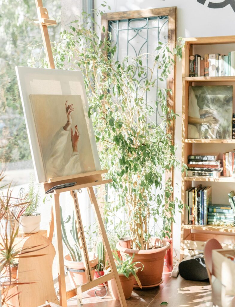art studio with ambiance
