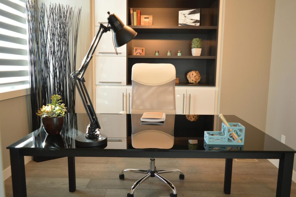clean and organized home office
