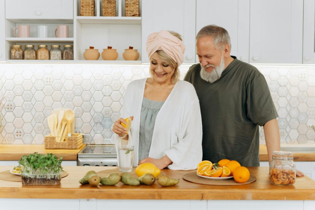 couple cooking