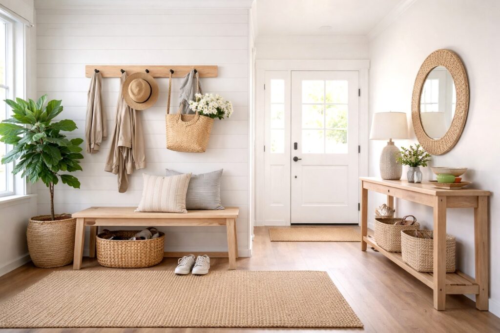 organized spacious entryway