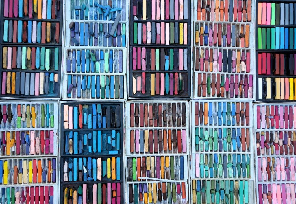 pastels in all colors